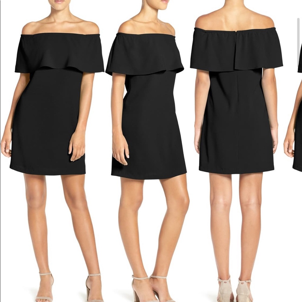Black off the shoulder dress